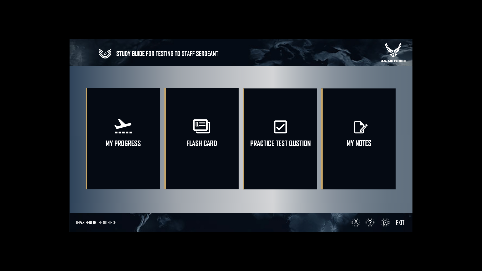Course entry screen