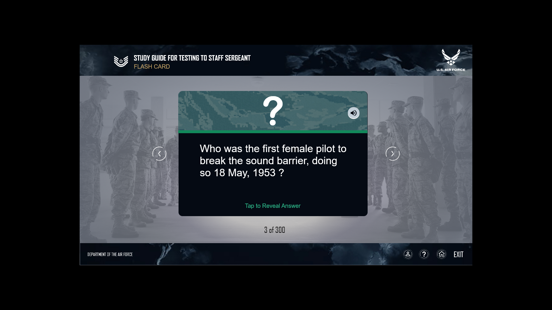 Flash card screen