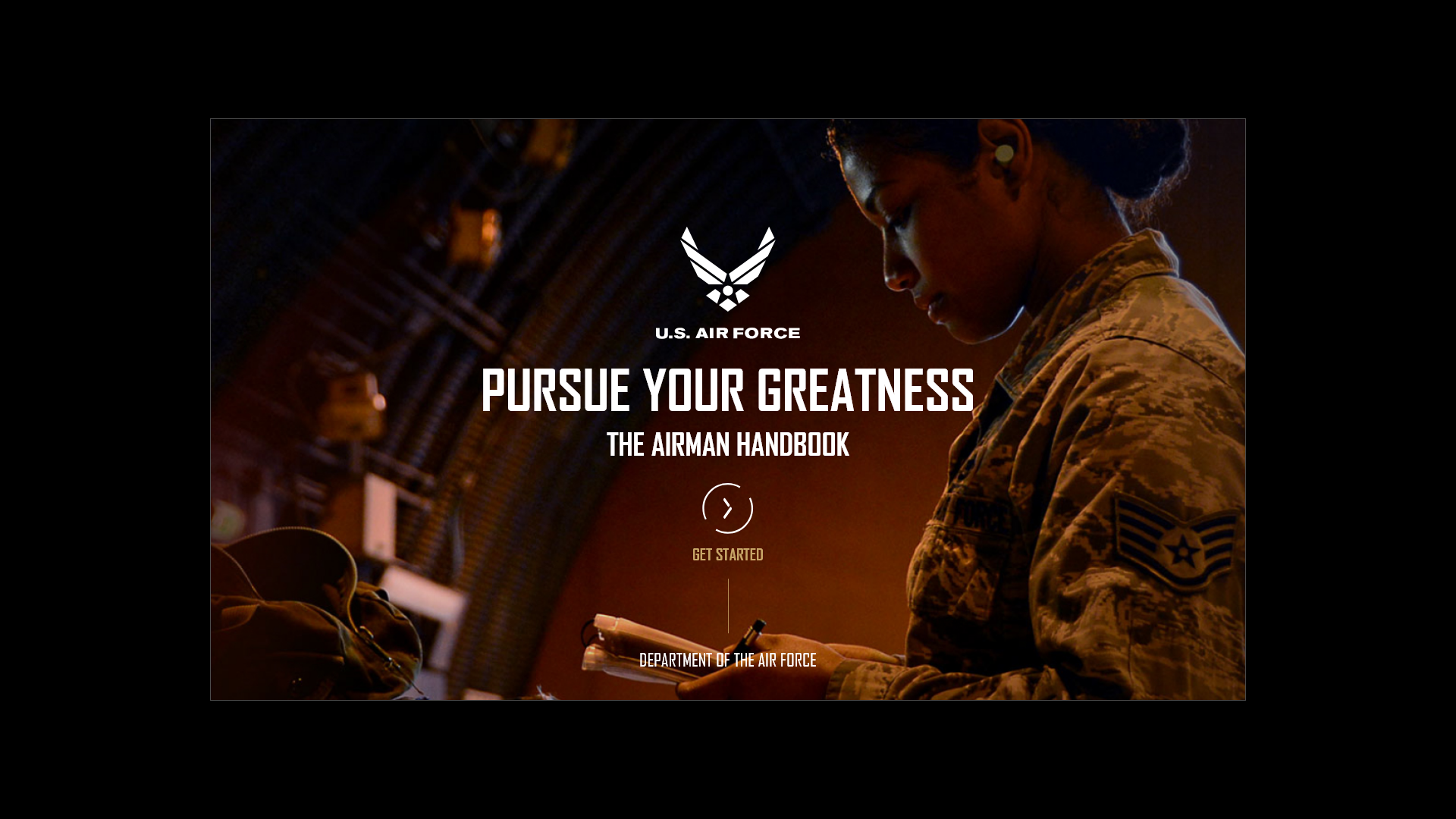 Welcome screen